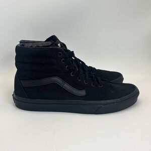 VANS SK8-Hi Skate Shoes Mens Sz 10 Triple Black High-top Sneakers 500714